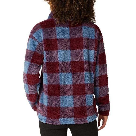 Eddie Bauer 1/4 Zip Plush Harbor Check Fleece Pullover - Picture 14 of 14